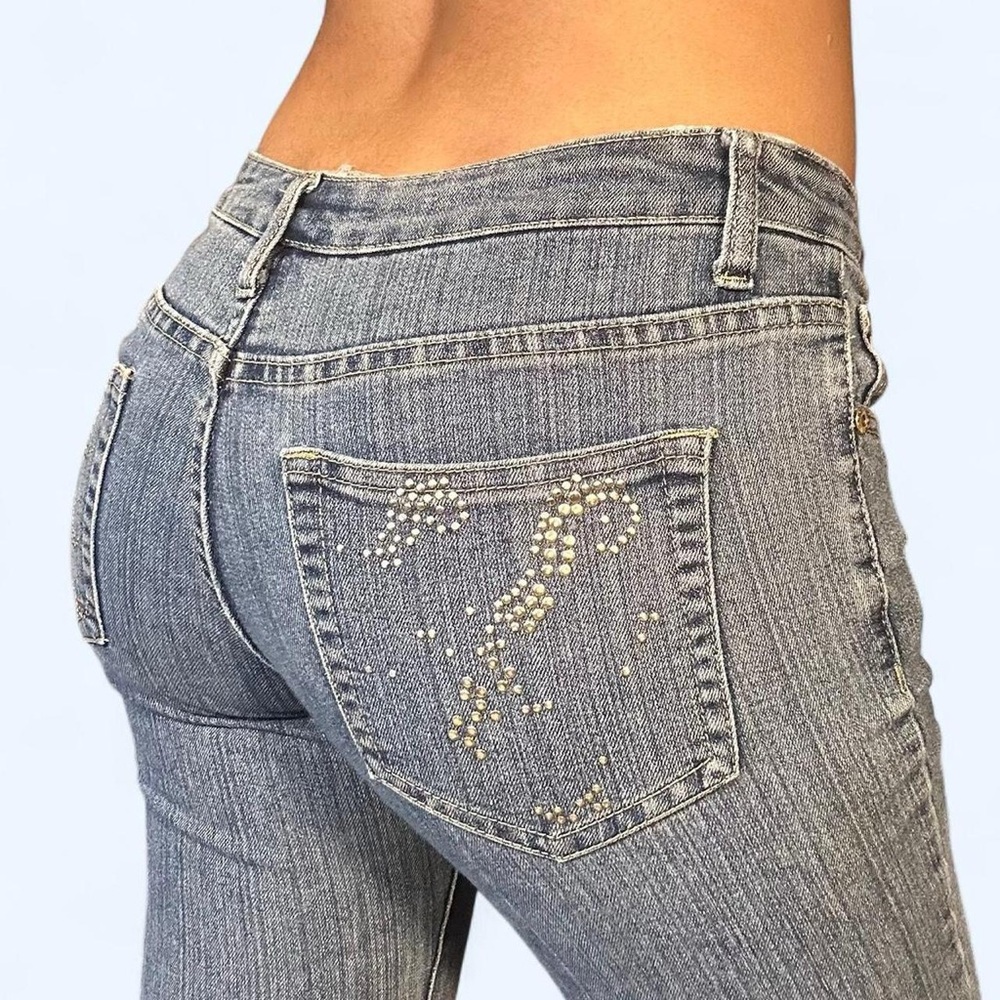 Y2K Grunge Studded Lowrise Bootcut Jeans by Crest Jeans!